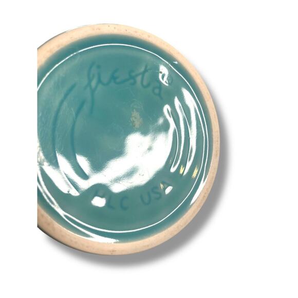 Fiesta Small Utility Jam Jar Homer Laughlin 5.5" Turquoise - Picture 6 of 7